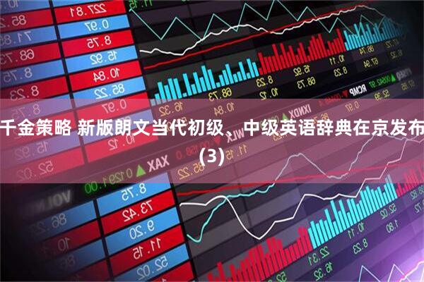 千金策略 新版朗文当代初级、中级英语辞典在京发布(3)